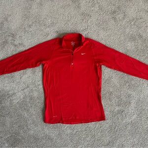 Nike Dri-FIT Red Half-Zip Top